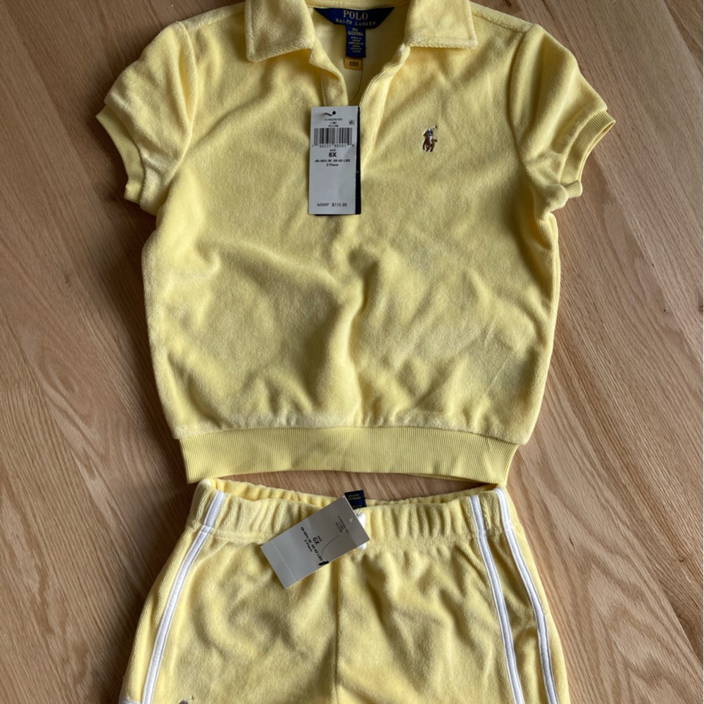 Polo Ralph Lauren Yellow Polo Shirt and Shorts Set